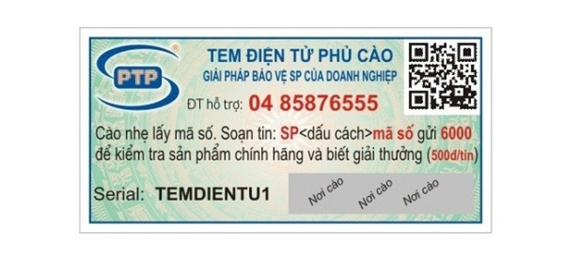 Mẫu tem phủ cào số 2